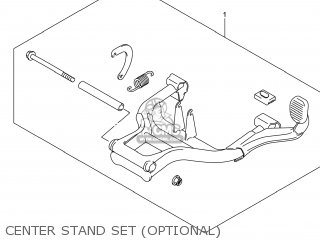 CENTER STAND SET (OPTIONAL) - GW250 INAZUMA 2014 (L4) USA (E03)