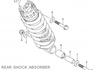 REAR SHOCK ABSORBER - GW250 INAZUMA 2014 (L4) USA (E03)