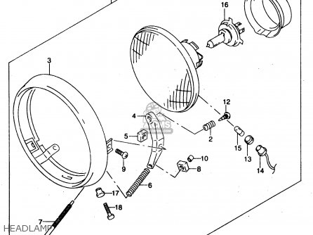HEADLAMP - GZ125 1998 (W) (E01 E02 E04 E17 E22 E25 E34)