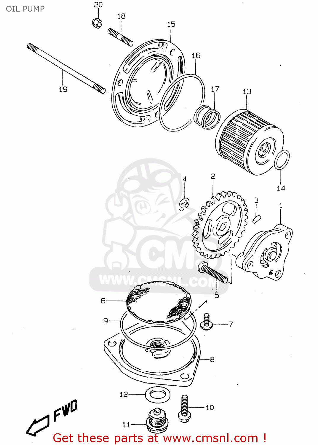 OIL PUMP GZ125 1999 (X) (E01)