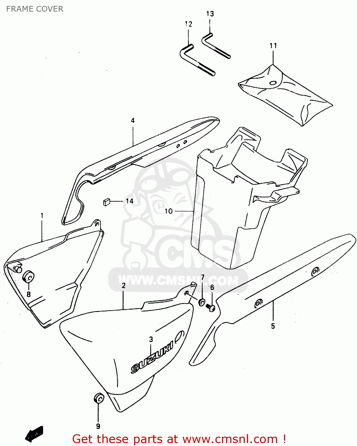 FRAME COVER GZ125 1999 (X) (E01)