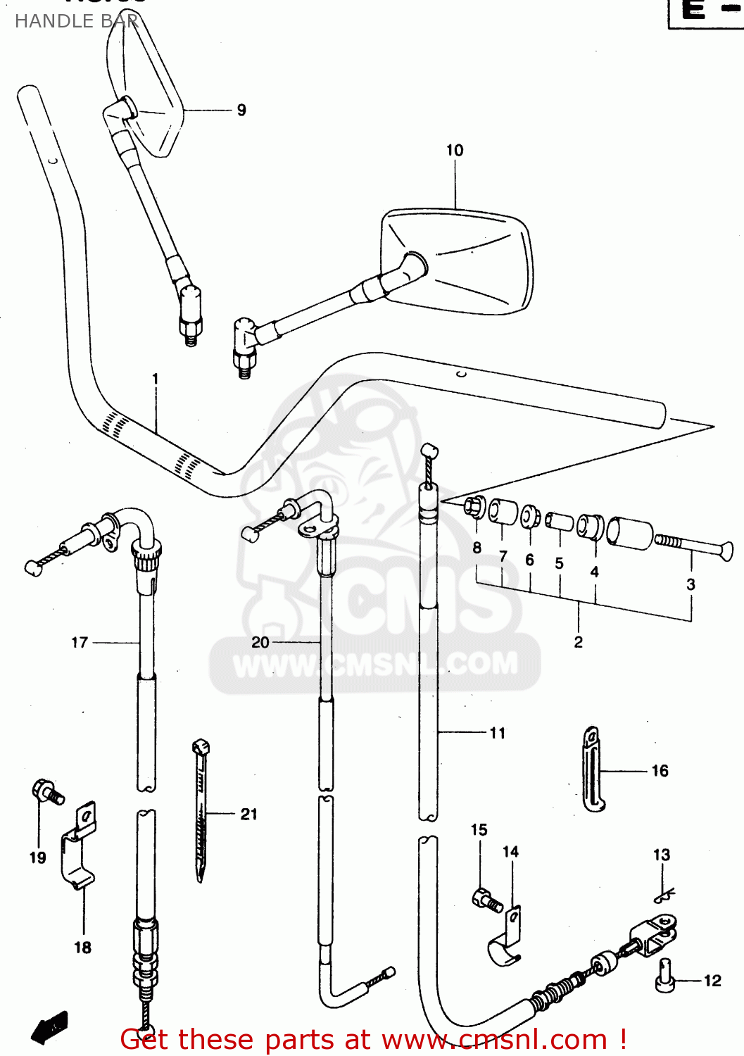 HANDLE BAR GZ125 1999 (X) (E01)