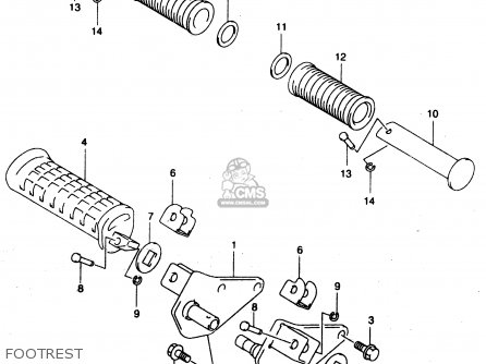 FOOTREST - GZ125 1999 (X) (E01)