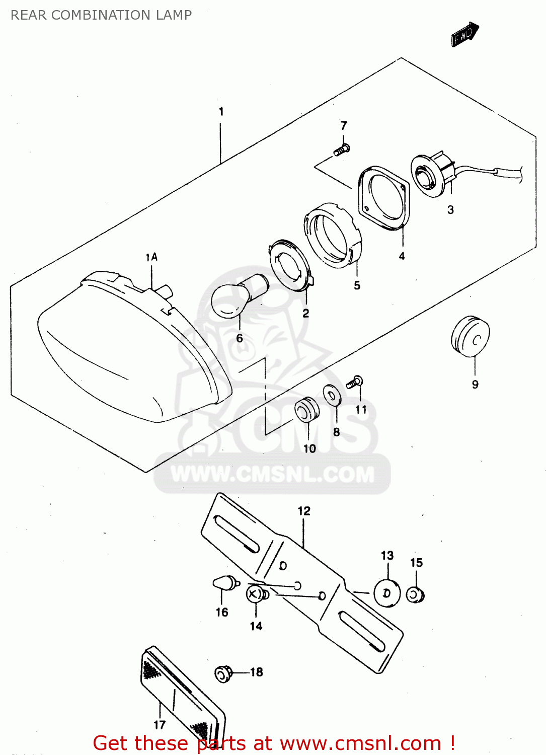 REAR COMBINATION LAMP GZ125 2000 (Y) (E01)