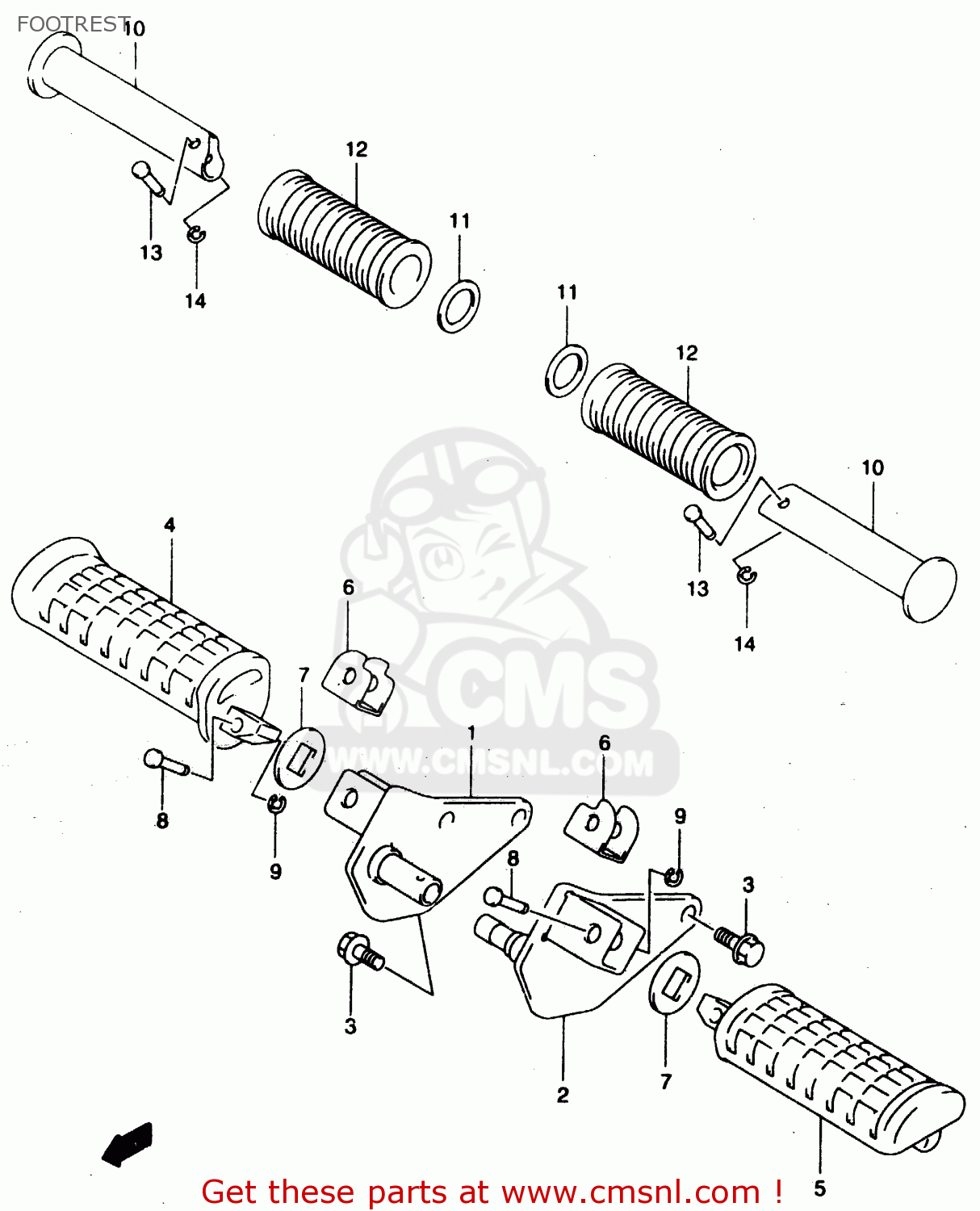 FOOTREST GZ125 2000 (Y) (E01)