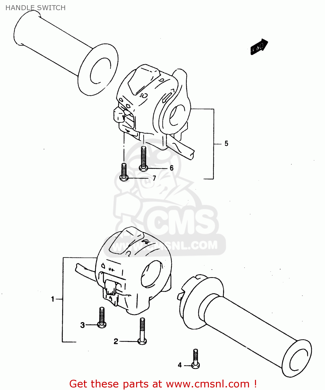 HANDLE SWITCH GZ125C 2000 (Y) (E01)