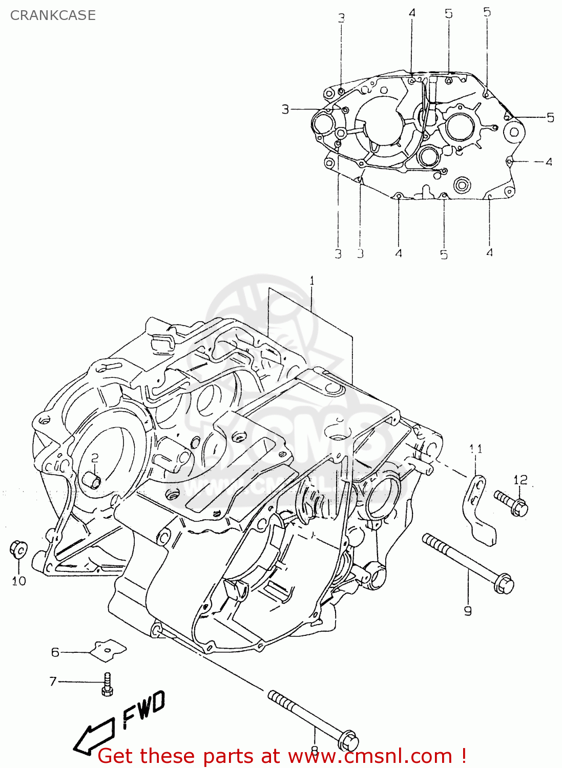 CRANKCASE GZ125C 2000 (Y) (E01)
