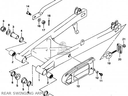 REAR SWINGING ARM - GZ125C 2000 (Y) (E01)