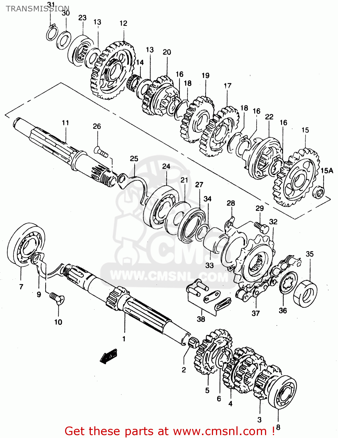 TRANSMISSION GZ125U 1998 (W) (E22)