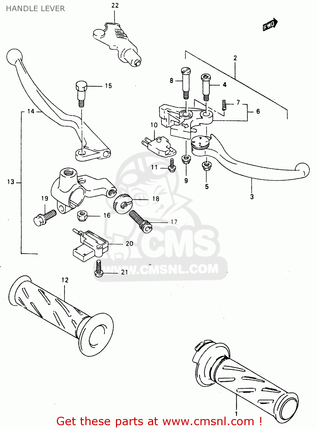 HANDLE LEVER GZ125U 1998 (W) (E22)