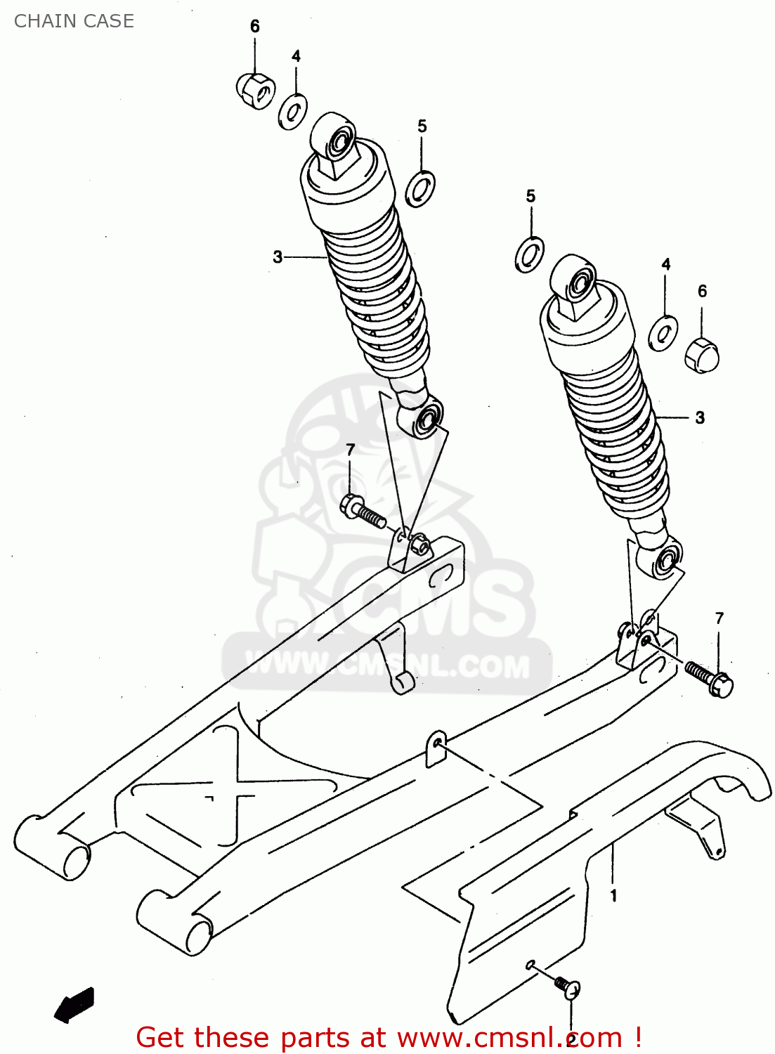 CHAIN CASE GZ125U 1998 (W) (E22)