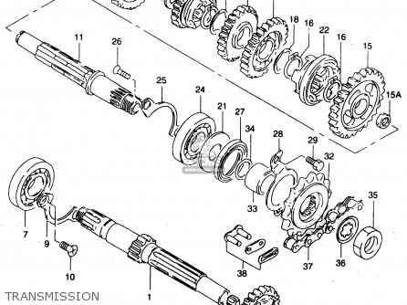 TRANSMISSION - GZ125U 1998 (W) (E22)
