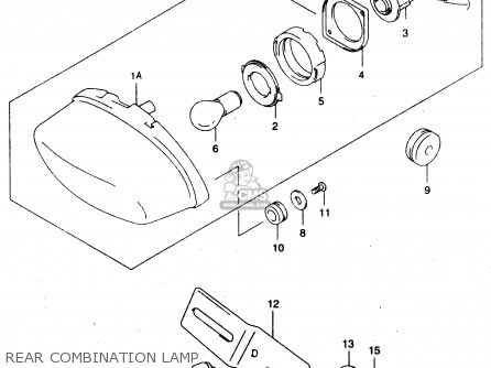 REAR COMBINATION LAMP - GZ125U 1998 (W) (E22)