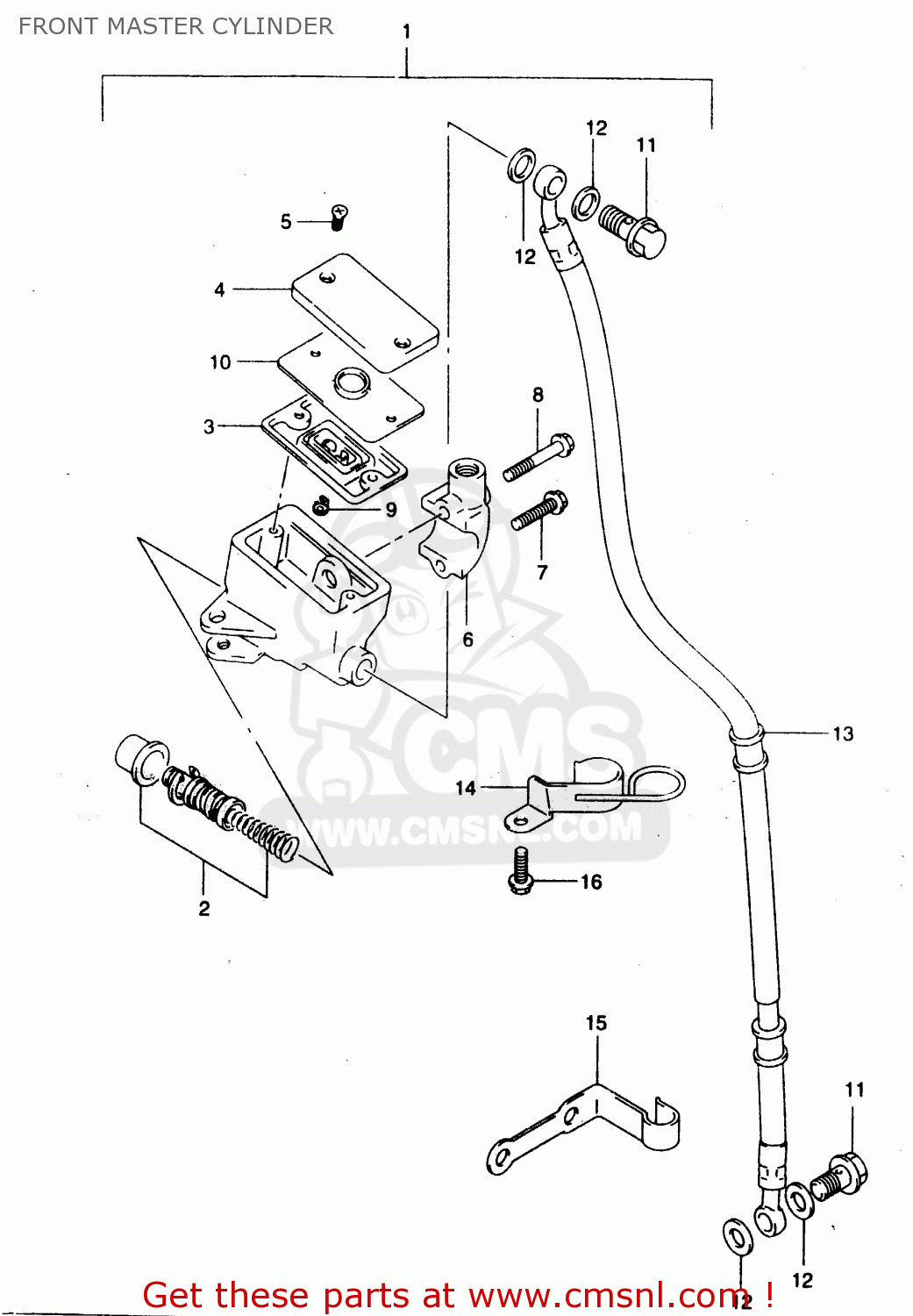 FRONT MASTER CYLINDER GZ125U 1999 (X) (E01)