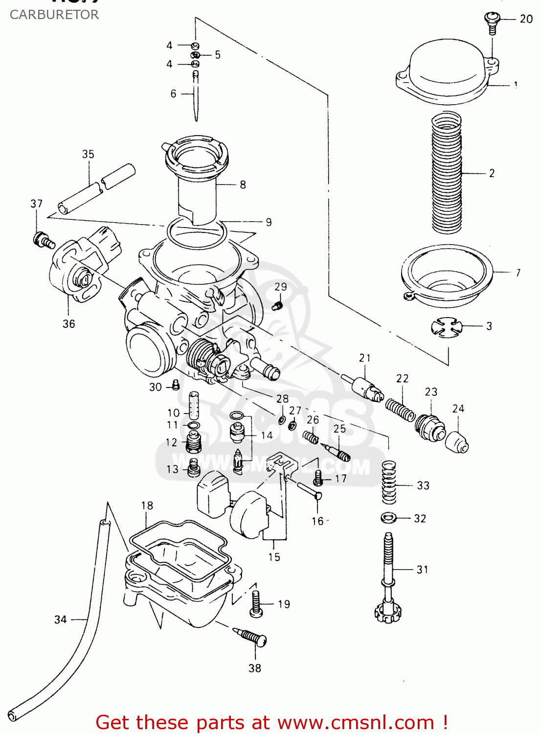 CARBURETOR GZ125U 1999 (X) (E01)
