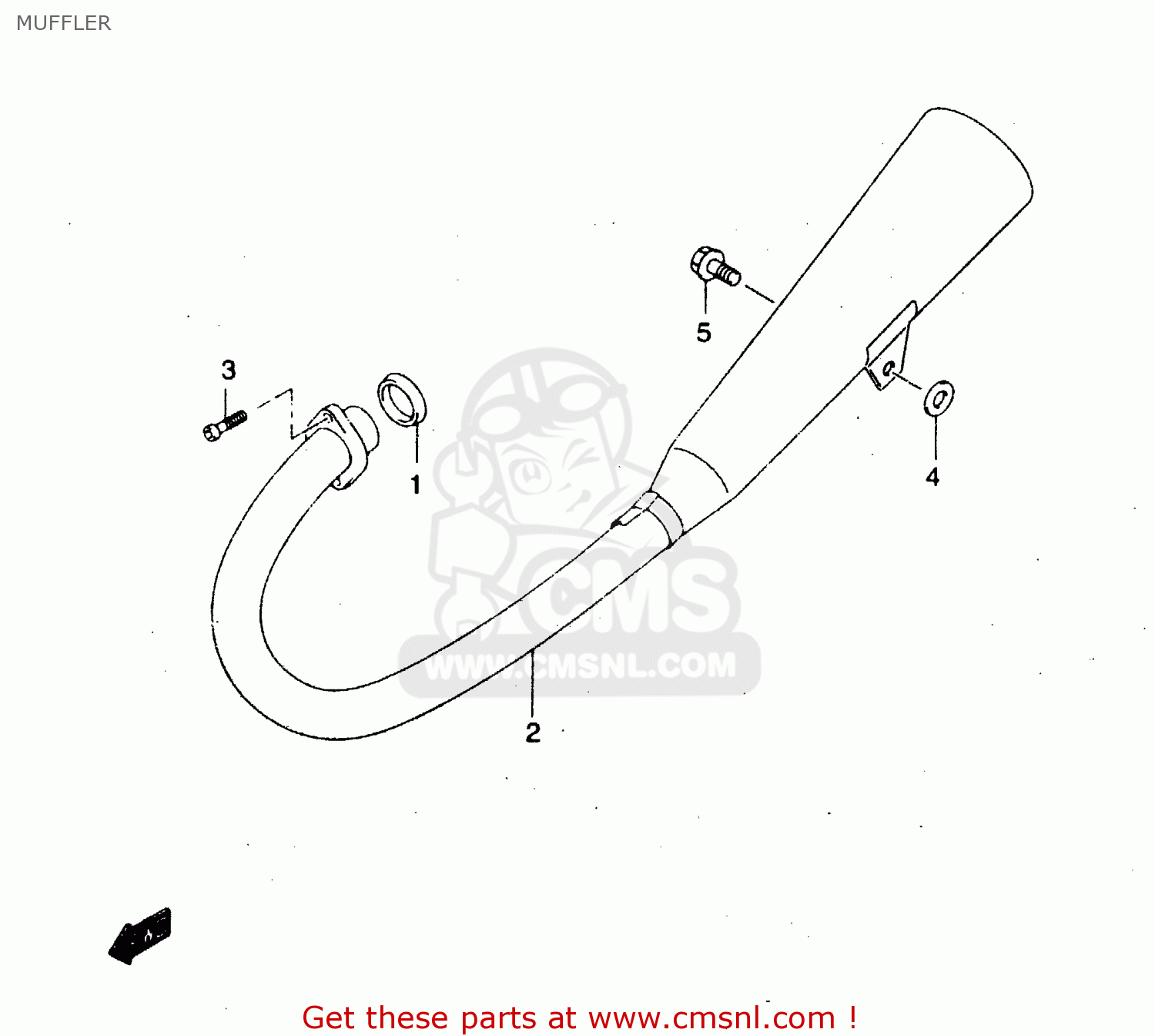 MUFFLER GZ125U 2000 (Y) (E01)