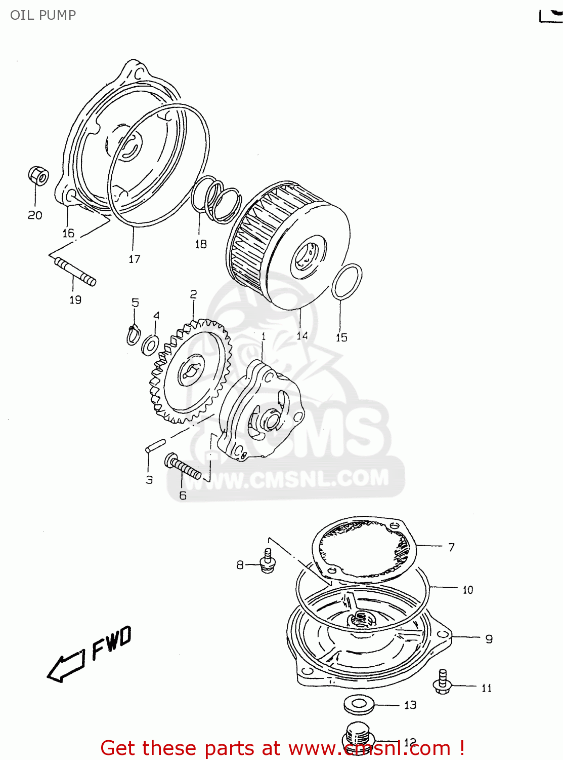 OIL PUMP GZ250 1999 (X) (E01 E02 E04 E17 E18 E22 E24 E25 E34)