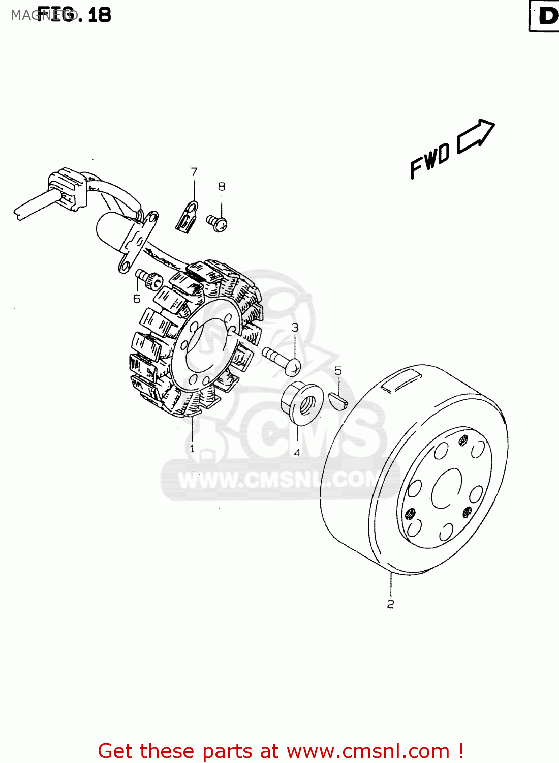 MAGNETO GZ250 1999 (X) (E01 E02 E04 E17 E18 E22 E24 E25 E34)