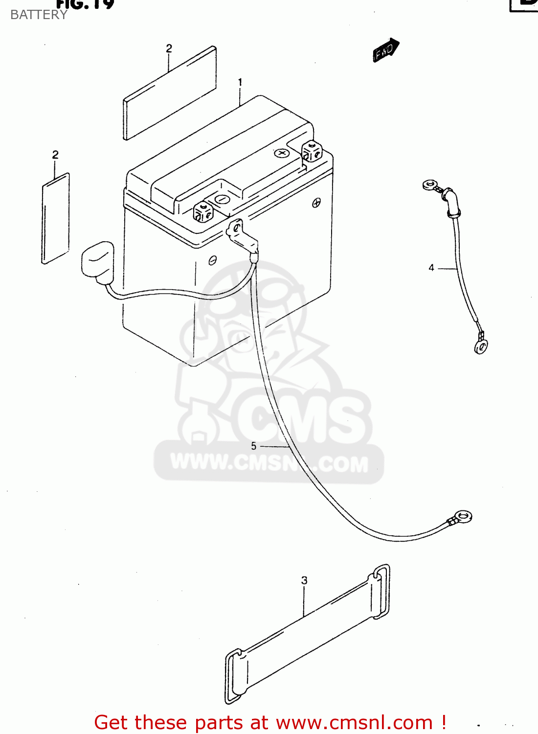 BATTERY GZ250 1999 (X) (E01 E02 E04 E17 E18 E22 E24 E25 E34)