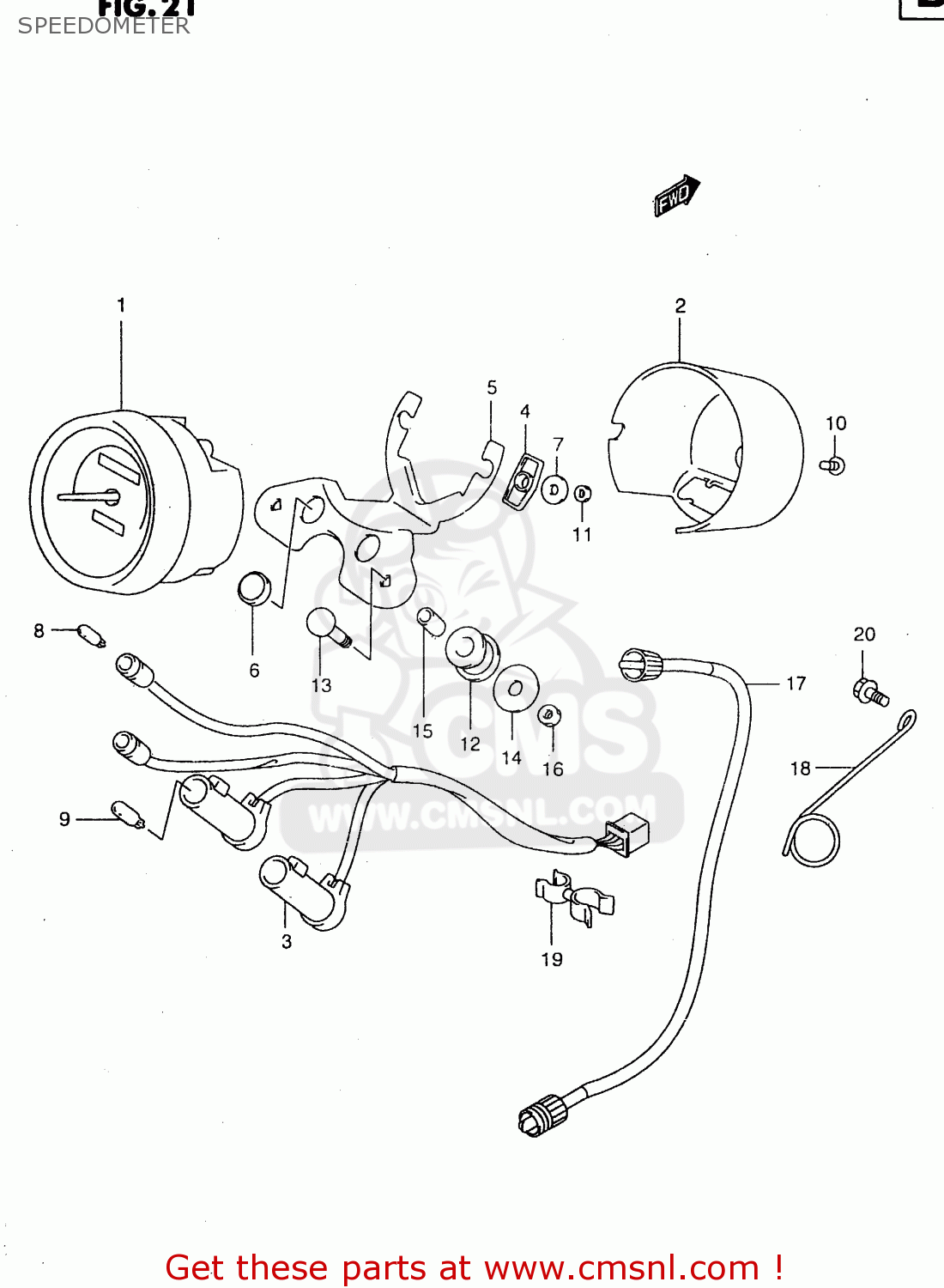 SPEEDOMETER GZ250 1999 (X) (E01 E02 E04 E17 E18 E22 E24 E25 E34)