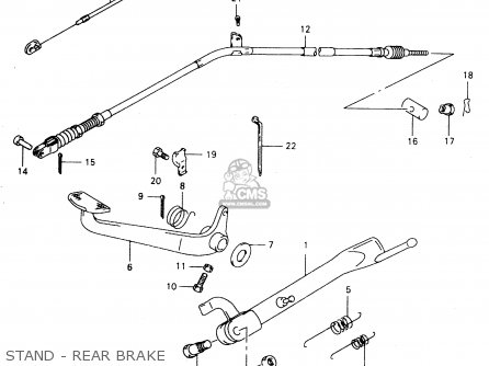 STAND - REAR BRAKE - GZ250 1999 (X) (E01 E02 E04 E17 E18 E22 E24 E25 E34)