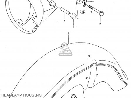 HEADLAMP HOUSING - GZ250 1999 (X) (E01 E02 E04 E17 E18 E22 E24 E25 E34)