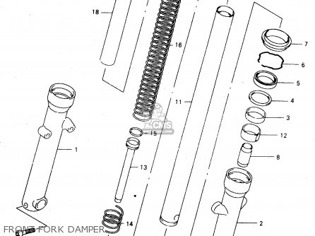 FRONT FORK DAMPER - GZ250 1999 (X) (E01 E02 E04 E17 E18 E22 E24 E25 E34)