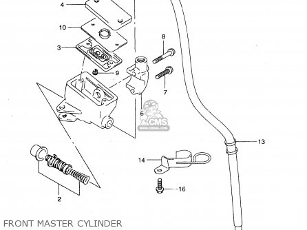 FRONT MASTER CYLINDER - GZ250 1999 (X) (E01 E02 E04 E17 E18 E22 E24 E25 E34)