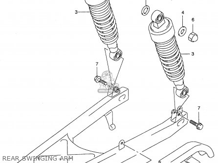 REAR SWINGING ARM - GZ250 1999 (X) (E01 E02 E04 E17 E18 E22 E24 E25 E34)