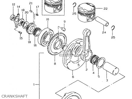 CRANKSHAFT - GZ250 1999 (X) (E01 E02 E04 E17 E18 E22 E24 E25 E34)