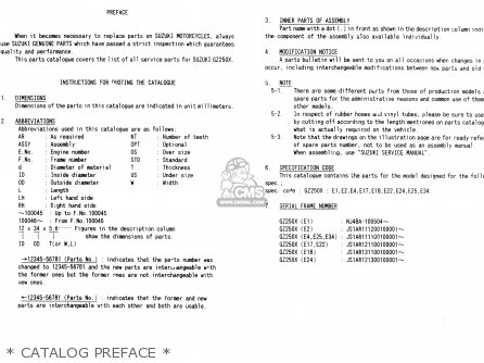 * CATALOG PREFACE * - GZ250 1999 (X) (E01 E02 E04 E17 E18 E22 E24 E25 E34)