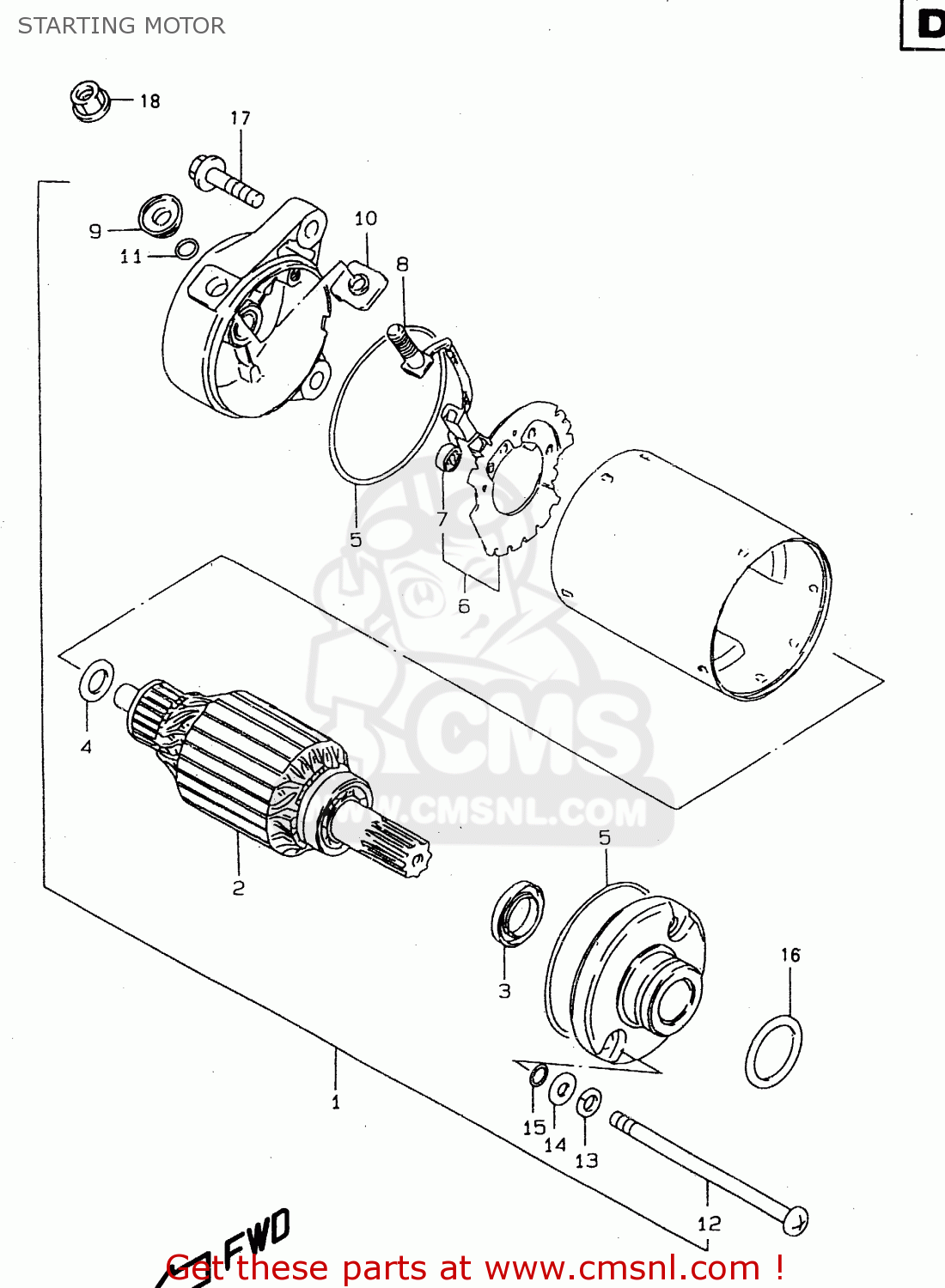 STARTING MOTOR GZ250 2000 (Y) (E01)