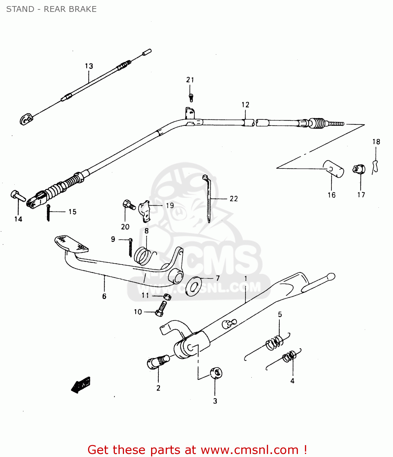 STAND - REAR BRAKE GZ250 2000 (Y) (E01)