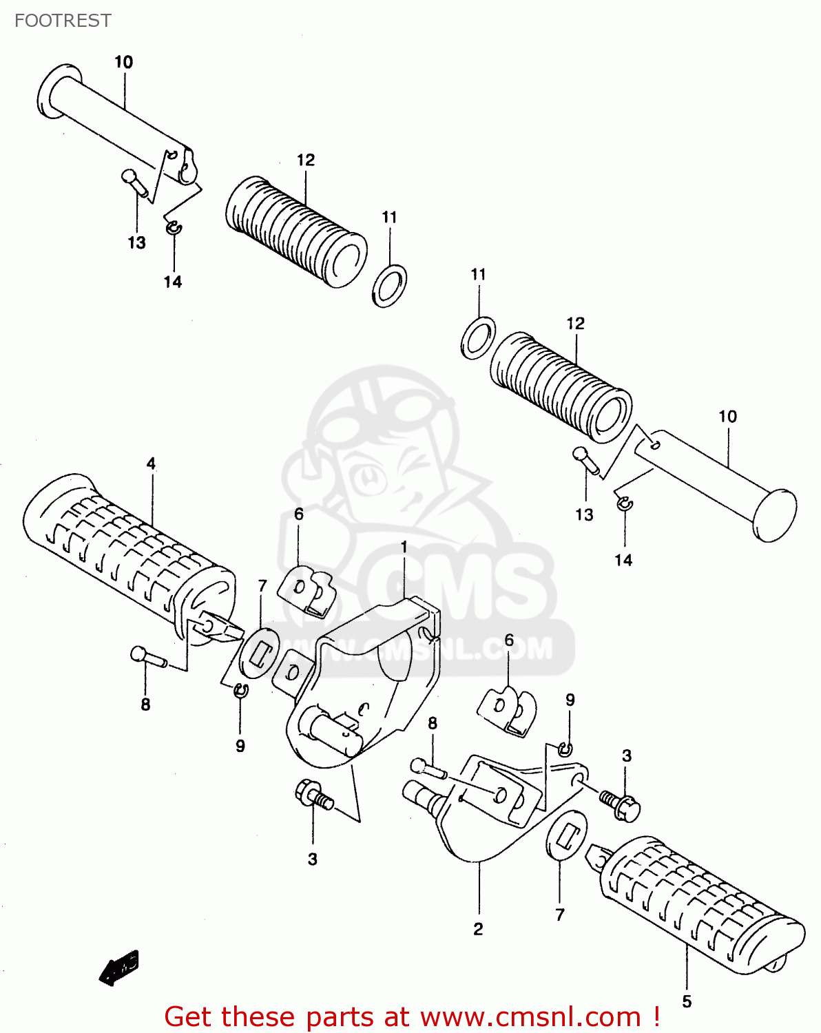 FOOTREST GZ250 2000 (Y) (E01)