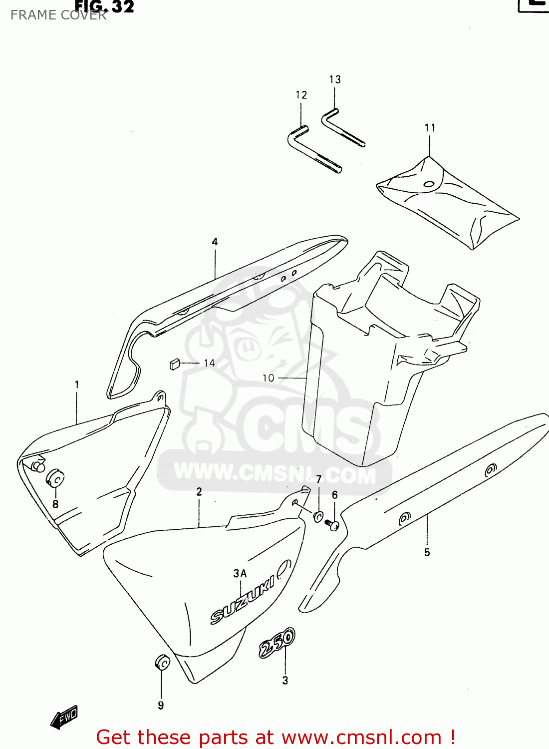 FRAME COVER GZ250 2000 (Y) (E01)