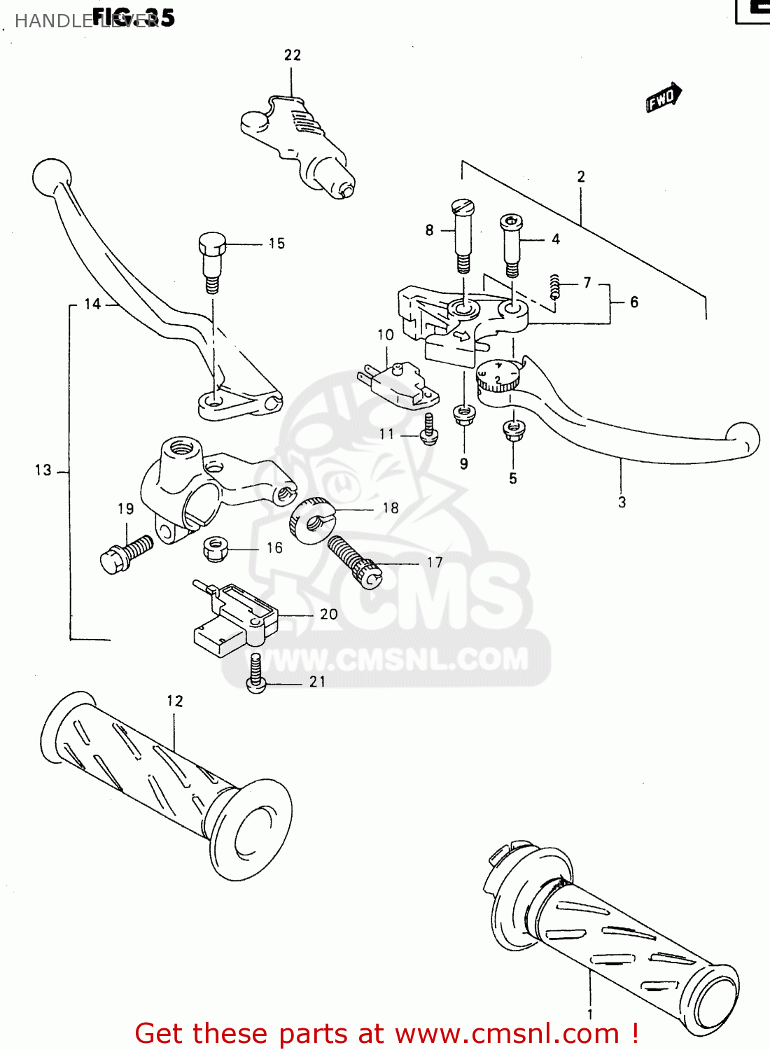 HANDLE LEVER GZ250 2000 (Y) (E01)