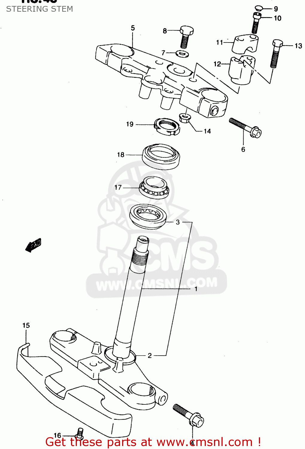 STEERING STEM GZ250 2000 (Y) (E01)