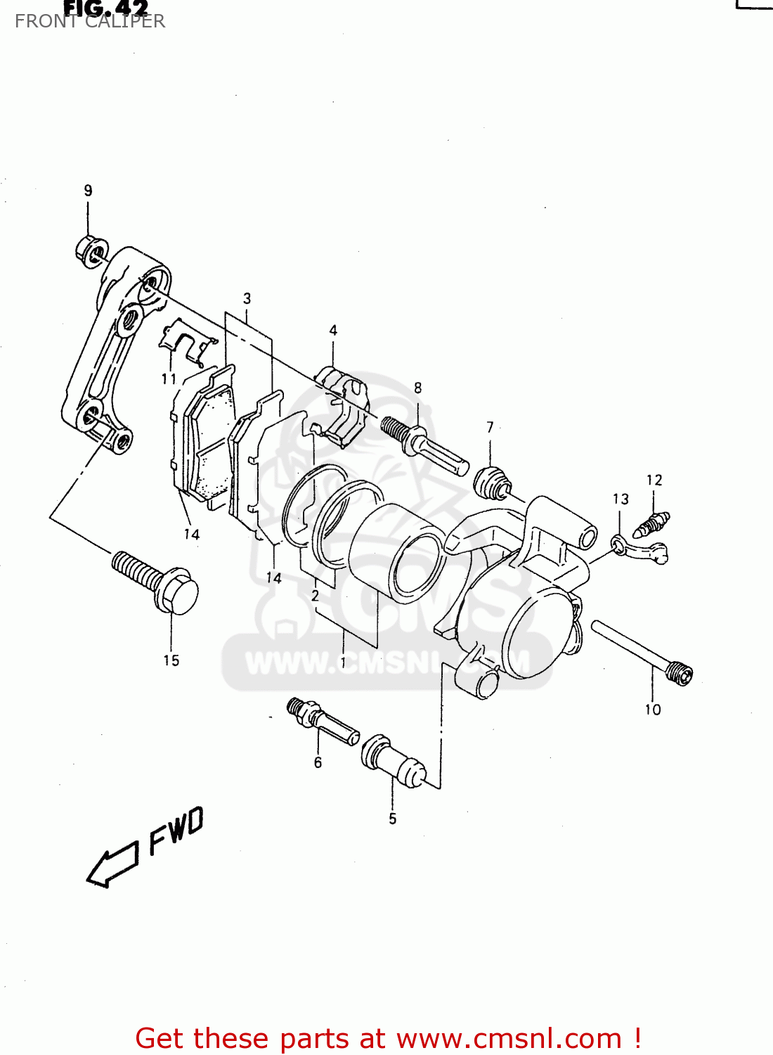 FRONT CALIPER GZ250 2000 (Y) (E01)