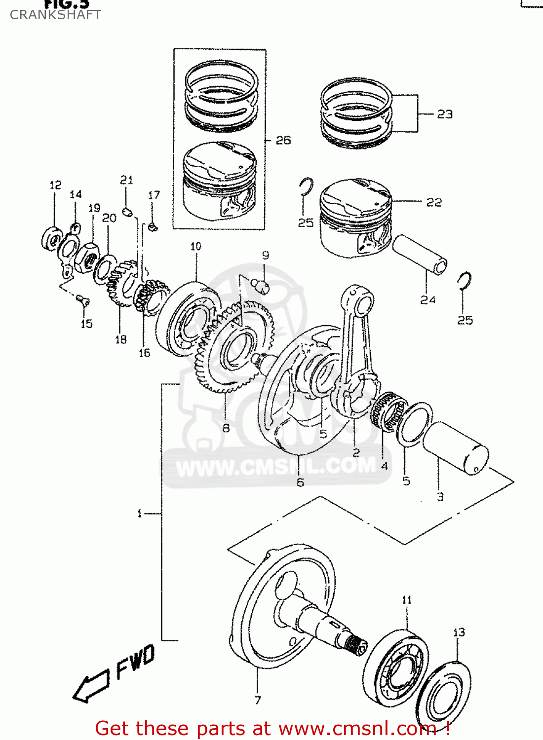 CRANKSHAFT GZ250 2000 (Y) (E01)