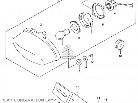 REAR COMBINATION LAMP - GZ250 2000 (Y) (E01)