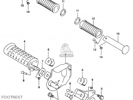 FOOTREST - GZ250 2000 (Y) (E01)