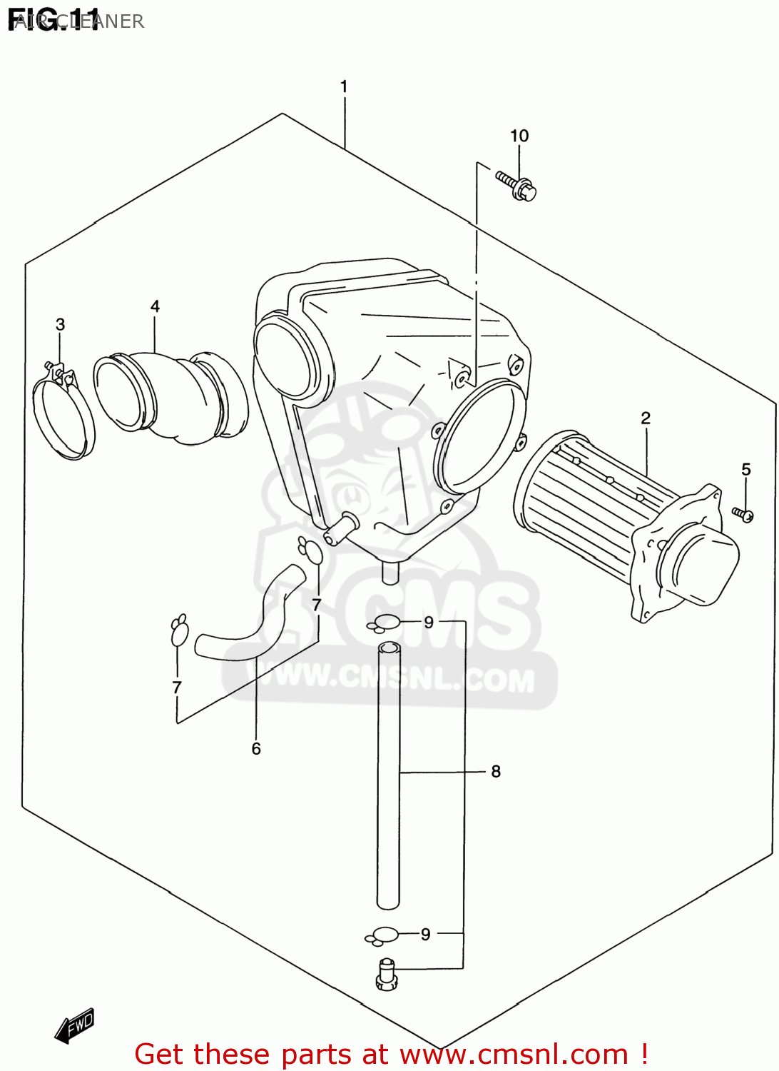 AIR CLEANER GZ250 MARAUDER 1999 (X) USA (E03)