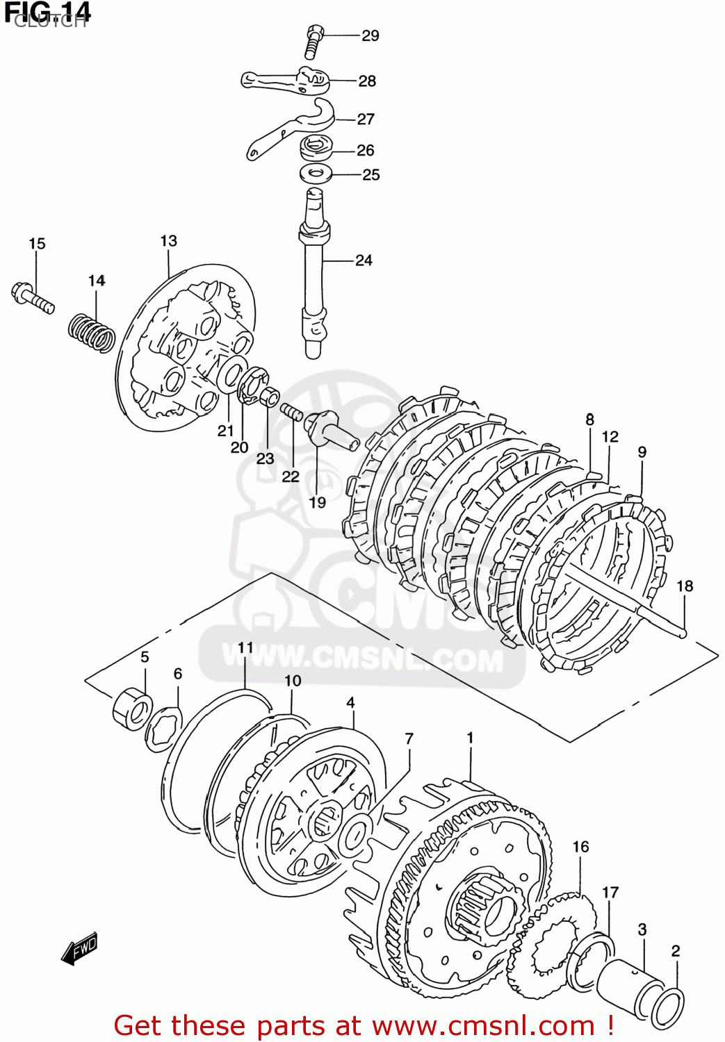 CLUTCH GZ250 MARAUDER 1999 (X) USA (E03)