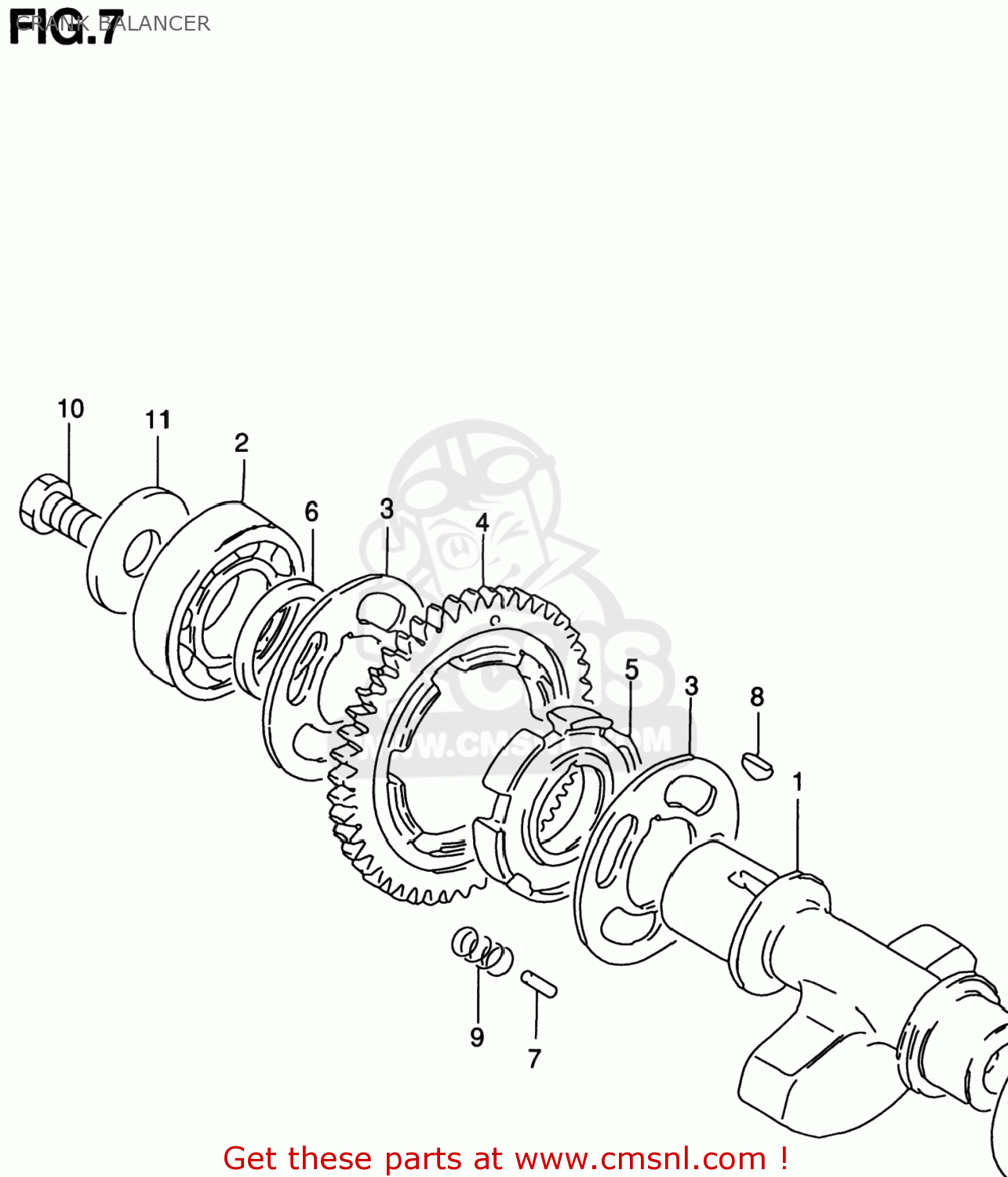 CRANK BALANCER GZ250 MARAUDER 1999 (X) USA (E03)