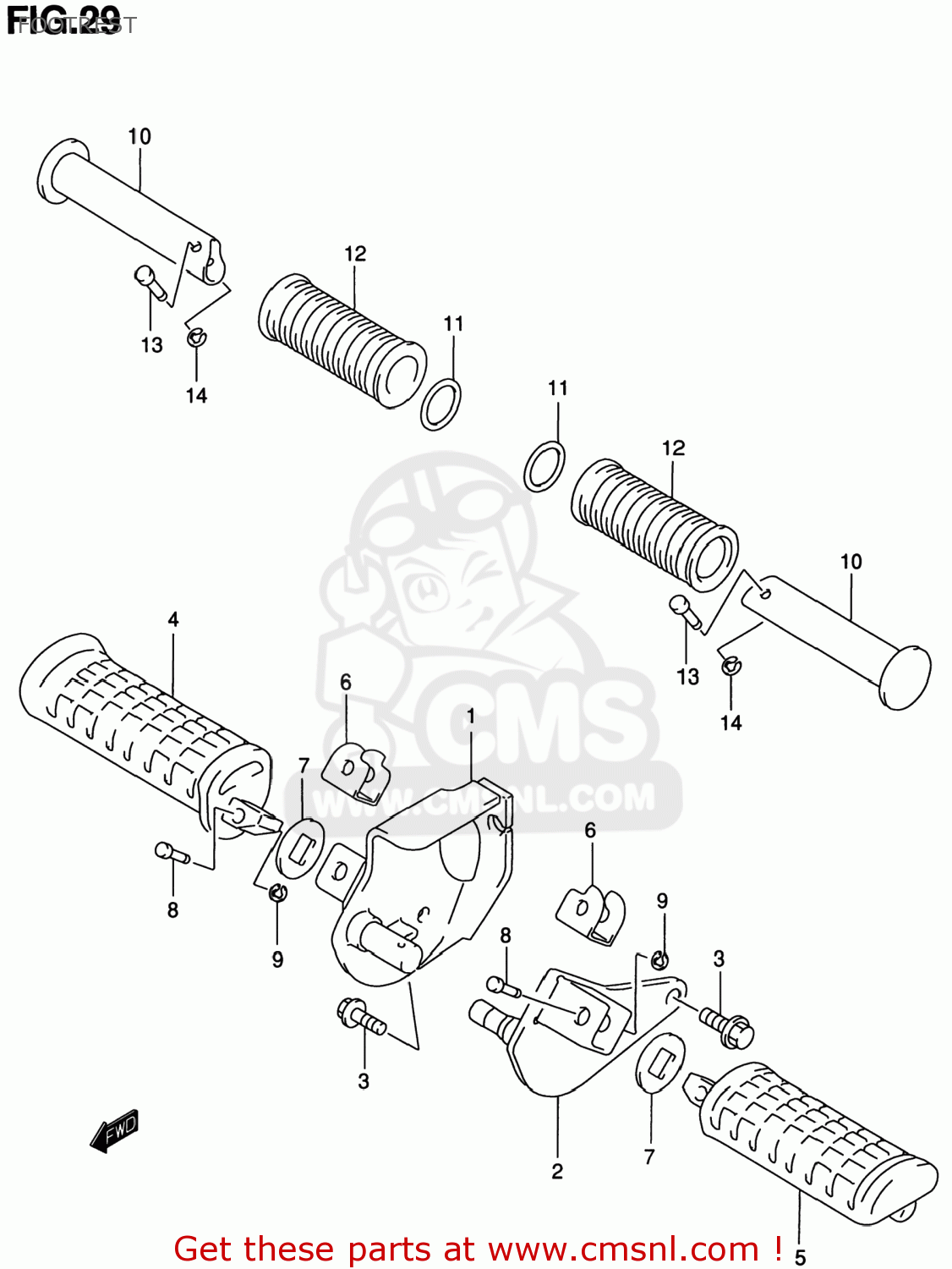 FOOTREST GZ250 MARAUDER 1999 (X) USA (E03)