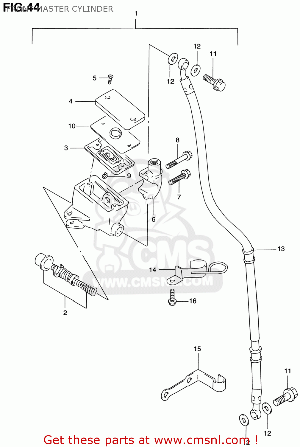 FRONT MASTER CYLINDER GZ250 MARAUDER 1999 (X) USA (E03)