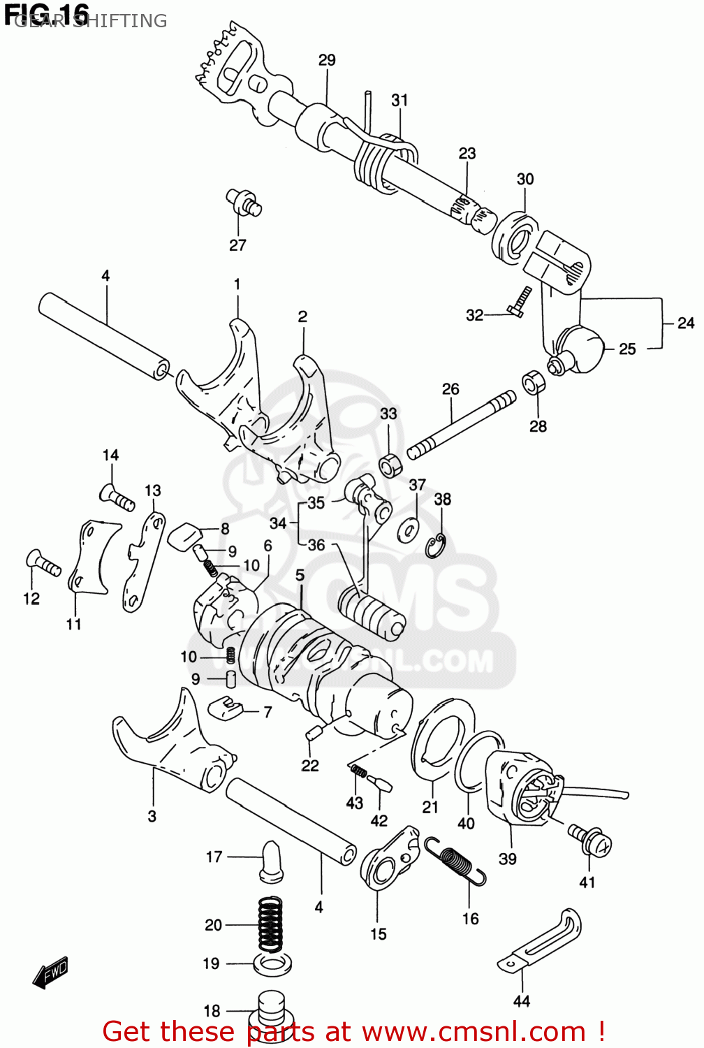 GEAR SHIFTING GZ250 MARAUDER 1999 (X) USA (E03)