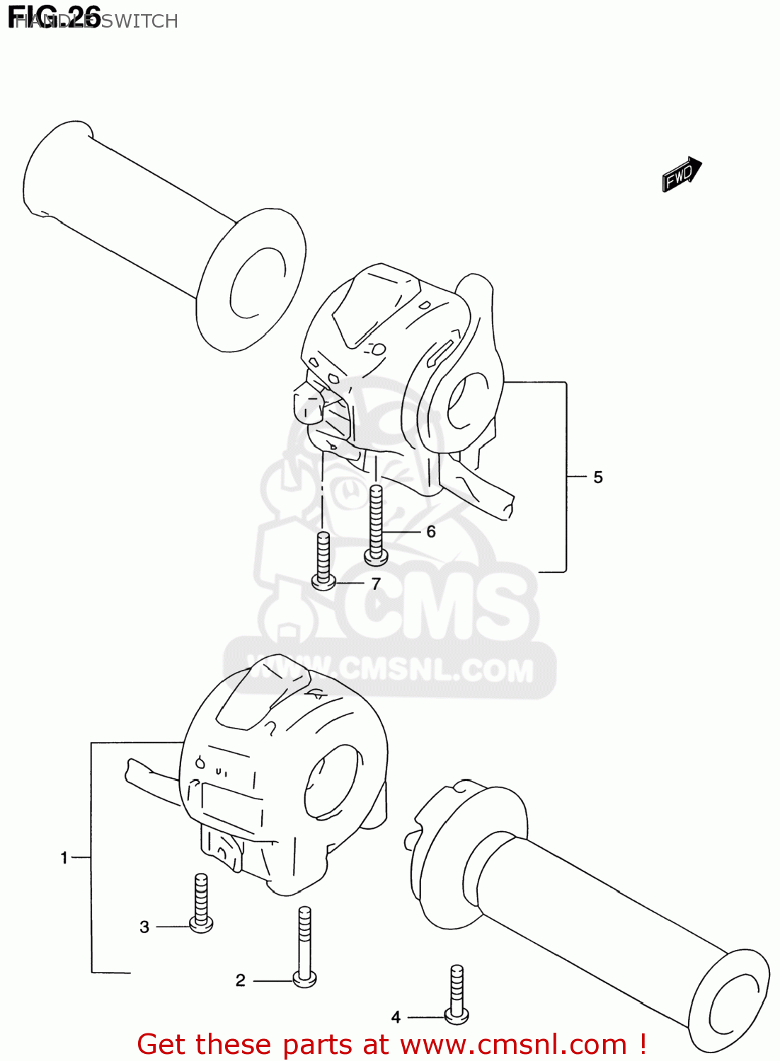 HANDLE SWITCH GZ250 MARAUDER 1999 (X) USA (E03)