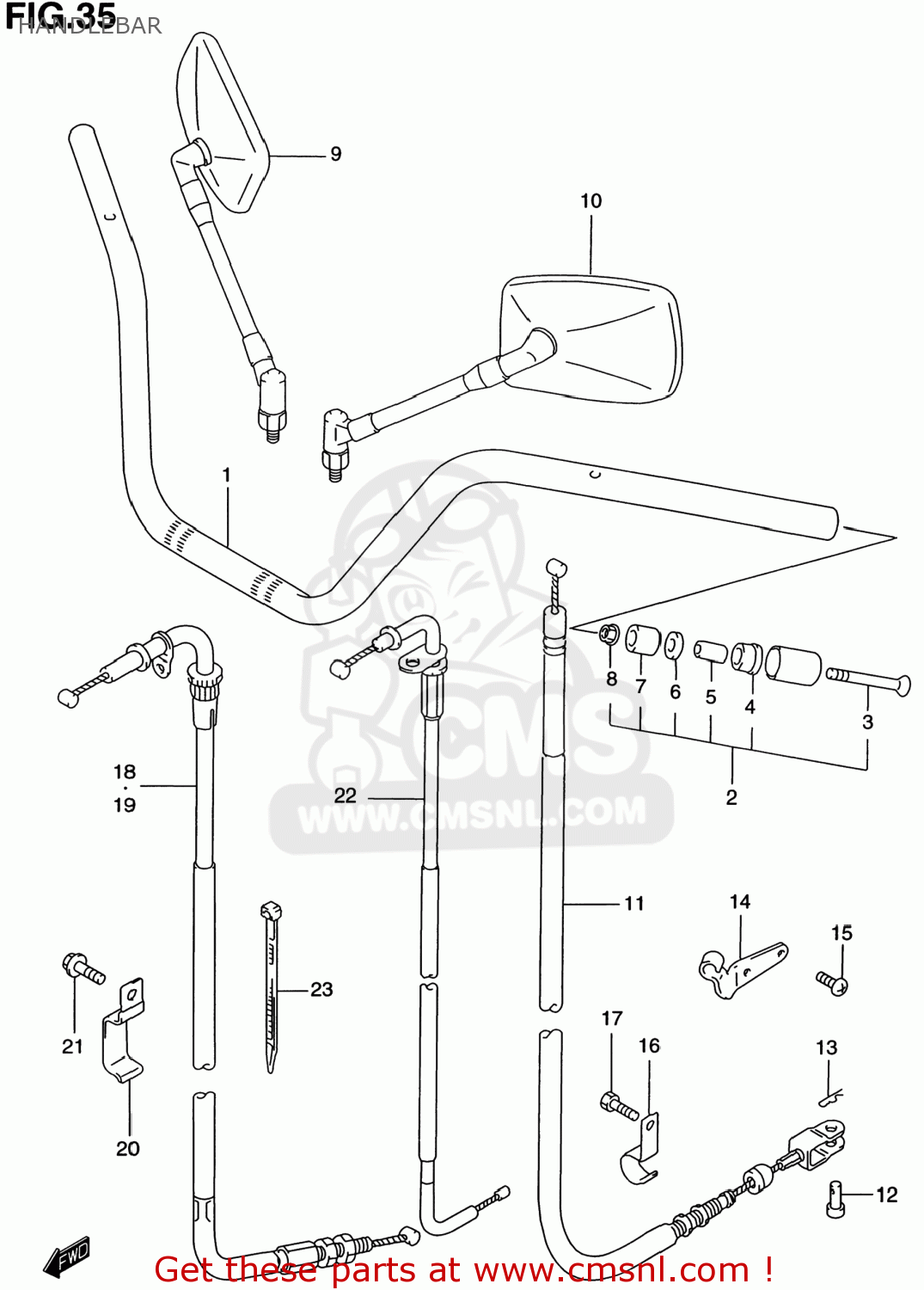 HANDLEBAR GZ250 MARAUDER 1999 (X) USA (E03)
