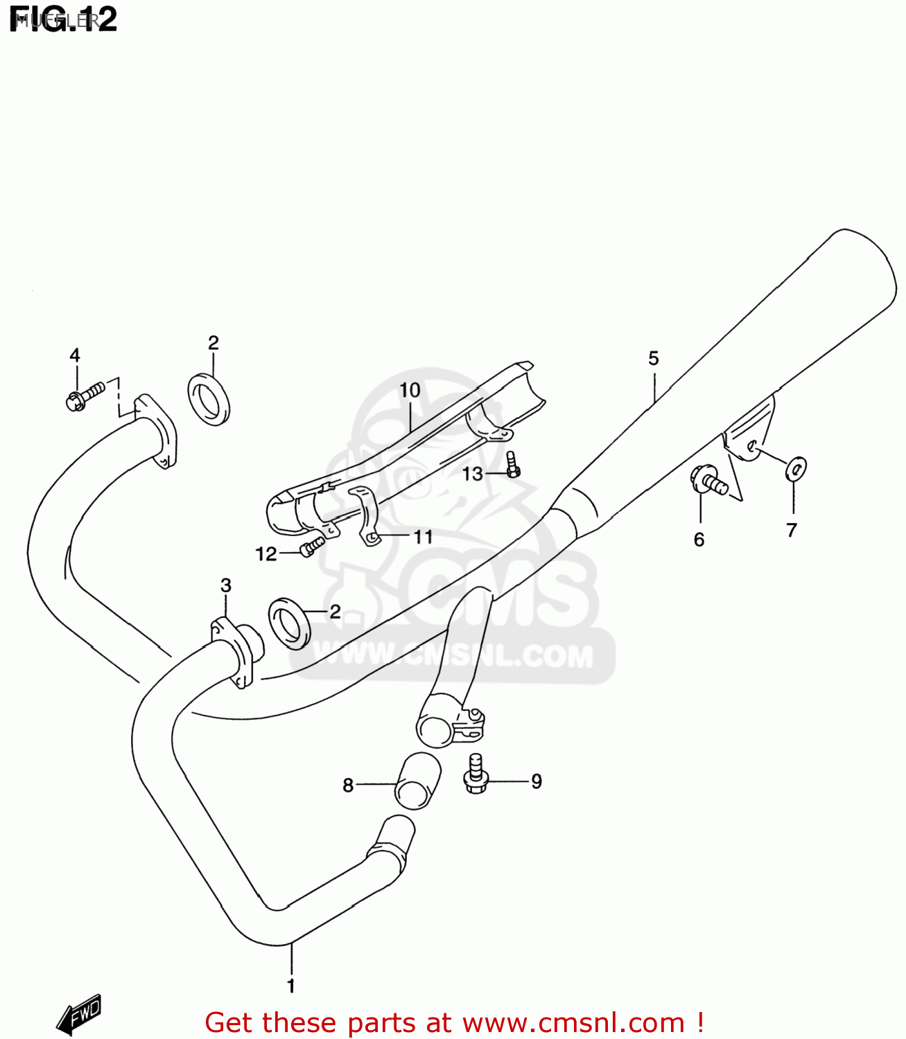 MUFFLER GZ250 MARAUDER 1999 (X) USA (E03)